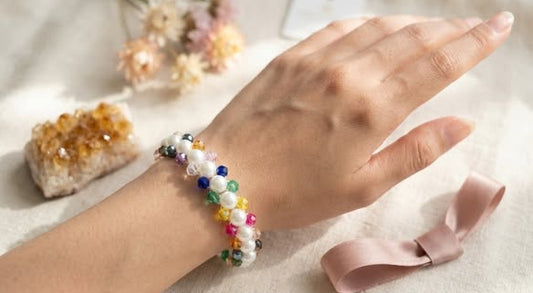 Rainbow Pearl Beaded Bracelet