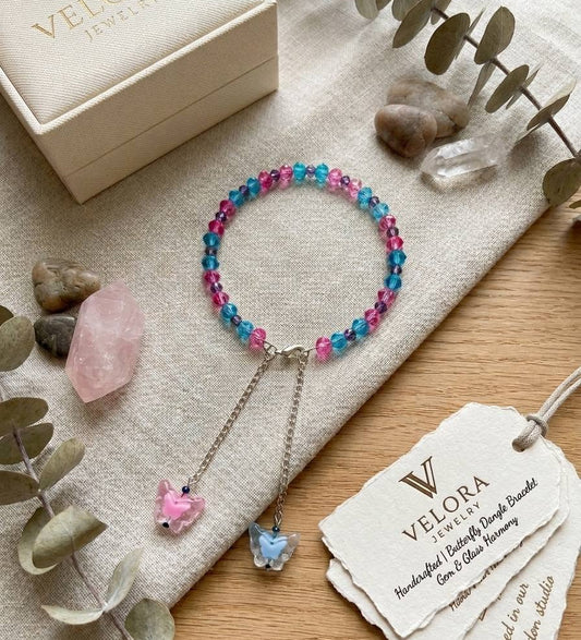 Crystal Beaded Bangle-Style Bracelet