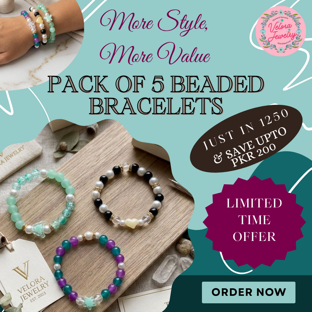 Trendy Two-Colour Beaded Bracelets