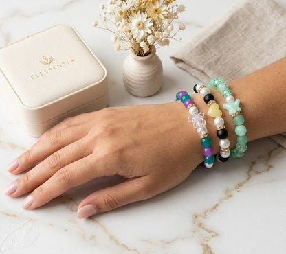 Trendy Two-Colour Beaded Bracelets