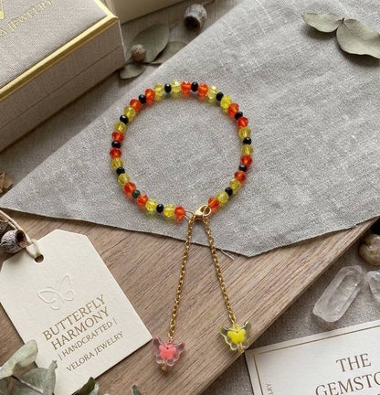 Crystal Beaded Bangle-Style Bracelet