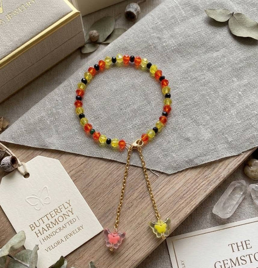 Crystal Beaded Bangle-Style Bracelet