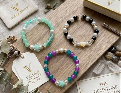 Trendy Two-Colour Beaded Bracelets
