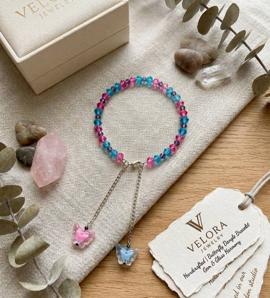 Crystal Beaded Bangle-Style Bracelet