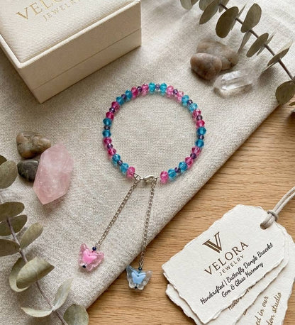 Crystal Beaded Bangle-Style Bracelet