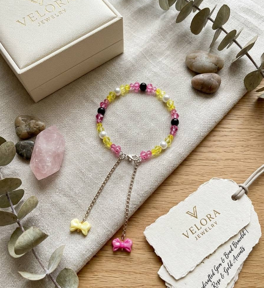 Crystal Beaded Bangle-Style Bracelet