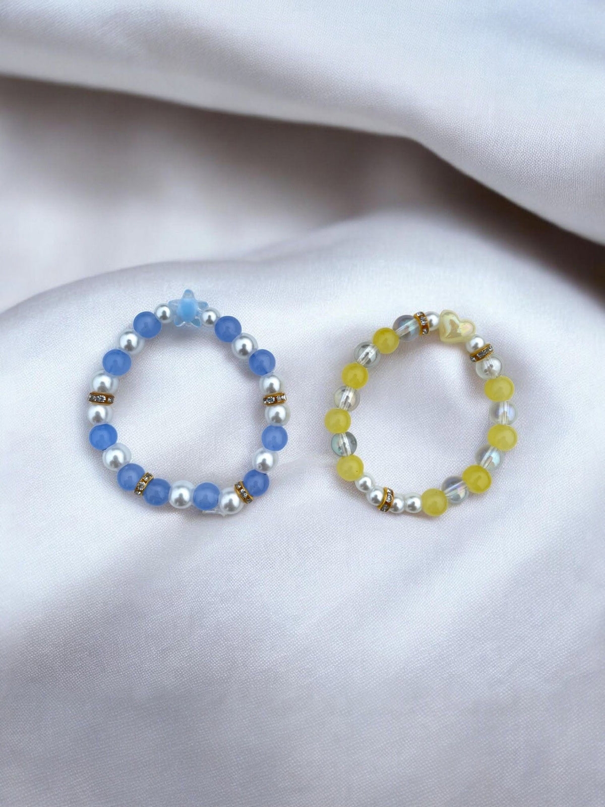 Trendy Two-Colour Beaded Bracelets
