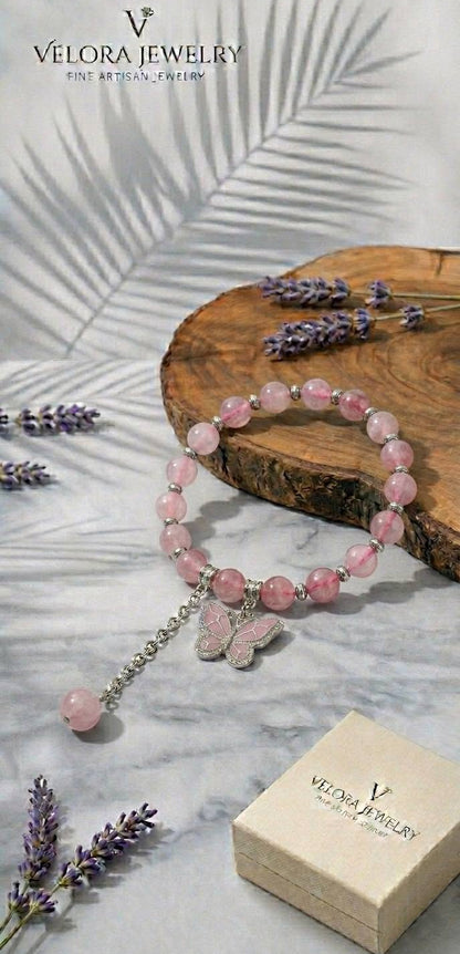 Stylish Charm Beaded Bracelet with Chain
