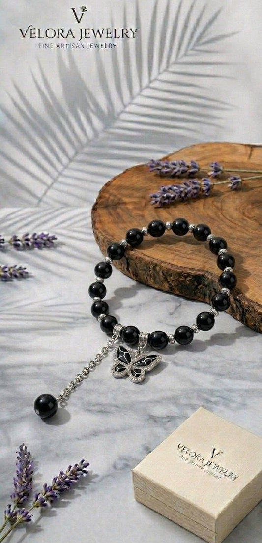 Stylish Charm Beaded Bracelet with Chain