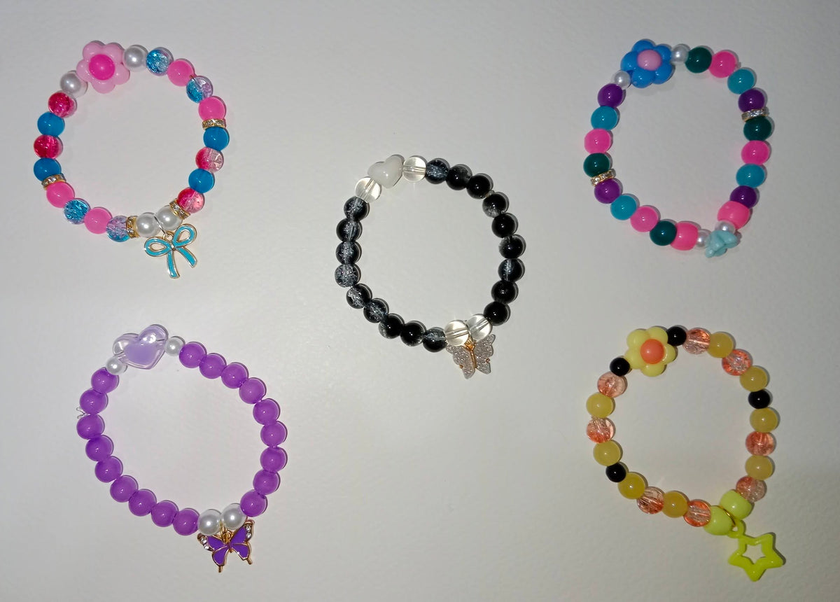 Trendy Two-Colour Beaded Bracelets