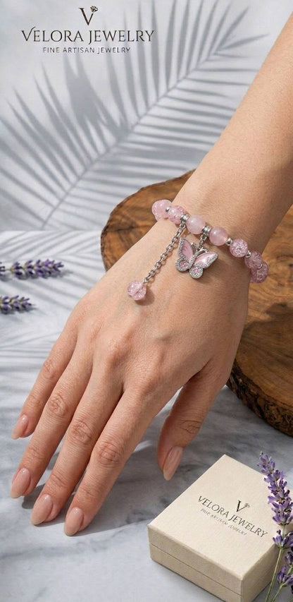 Stylish Charm Beaded Bracelet with Chain
