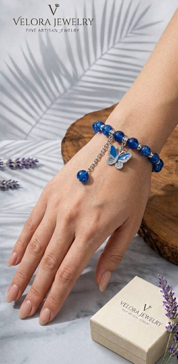 Stylish Charm Beaded Bracelet with Chain