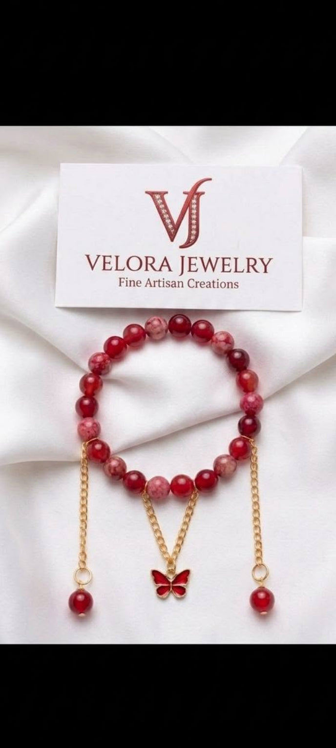 Stylish Charm Beaded Bracelet with Chain