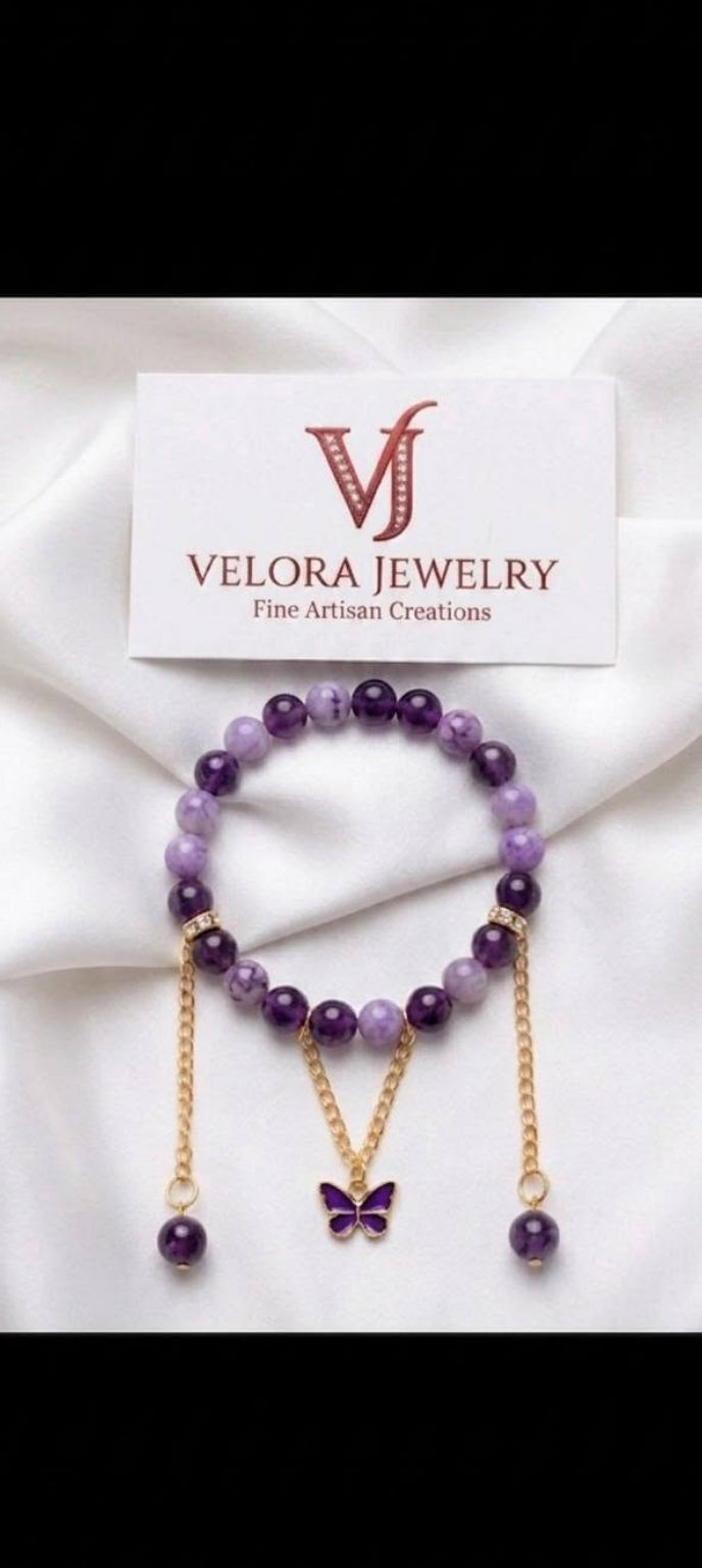 Stylish Charm Beaded Bracelet with Chain