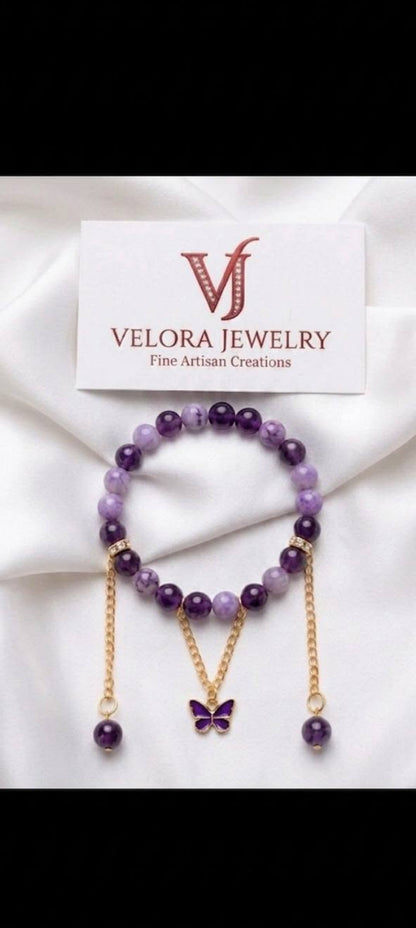 Stylish Charm Beaded Bracelet with Chain