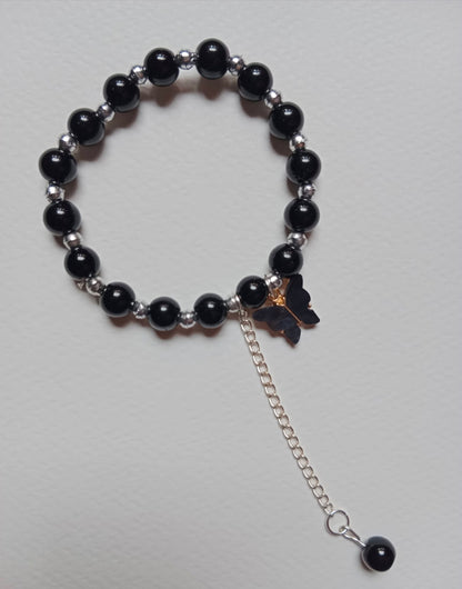 Stylish Charm Beaded Bracelet with Chain
