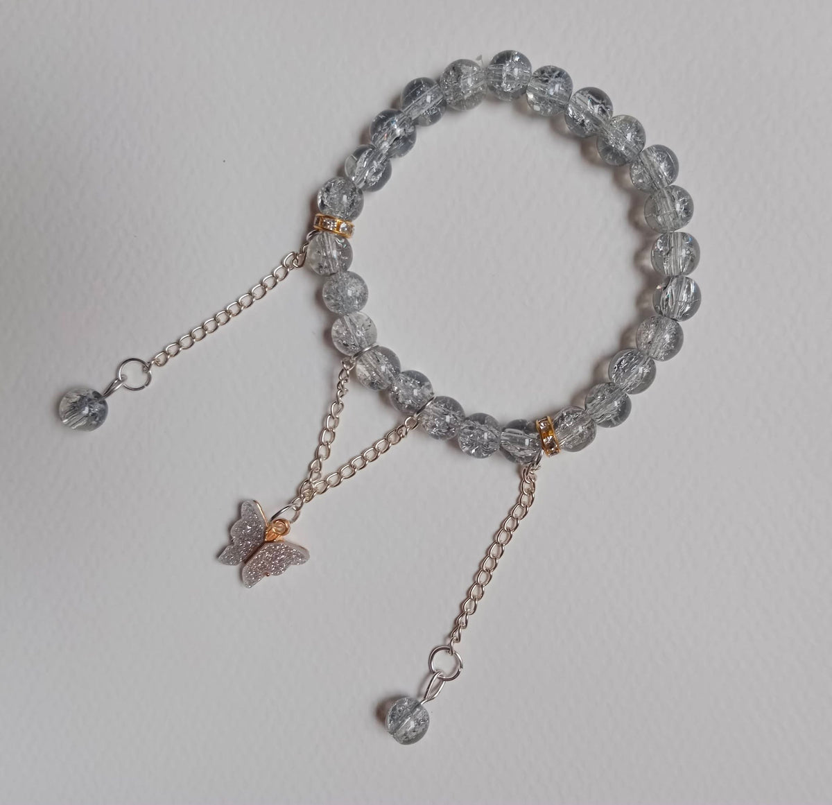 Stylish Charm Beaded Bracelet with Chain