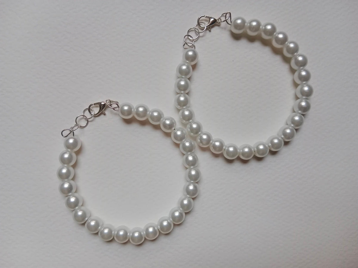 Pearl Duo Bangle Bracelet Set