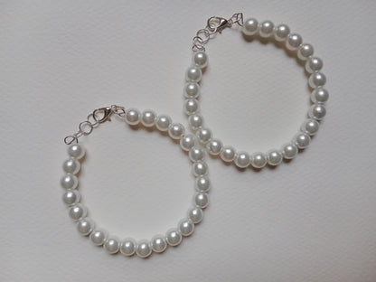 Pearl Duo Bangle Bracelet Set