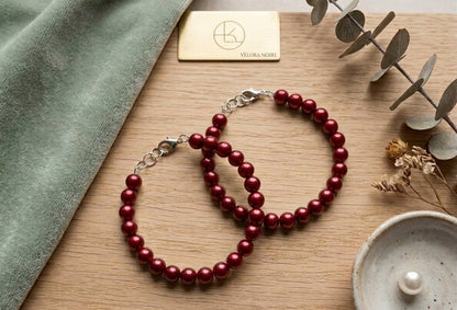Pearl Duo Bangle Bracelet Set